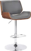 LCLOSWBAGRWA London Gray Swivel Adjustable Bar Stool