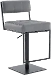 Michele Gray Adjustable Height Bar Stool