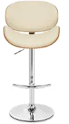 Naples Cream Adjustable Bar Stool