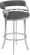 LCPRBAGRBS26 Prinz Gray Swivel Counter Height Stool