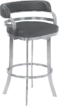 LCPRBAGRBS30 Prinz Gray Swivel Bar Stool
