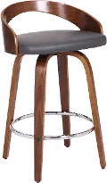 LCSOBAGRWA26 Sonia Gray Swivel Counter Height Stool