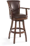 Raleigh Brown Swivel Counter Height Stool