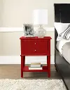 Franklin Red Accent Table with 2 Drawers