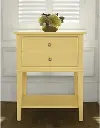 Franklin Yellow Accent Table with 2 Drawers