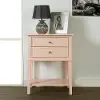 Franklin Pink Accent Table with 2 Drawers