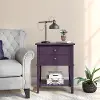 Franklin Purple Accent Table with 2 Drawers