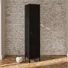 Mission Black Single Metal Locker Storage Cabinet
