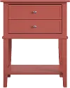Franklin Terracotta Accent Table with 2 Drawers
