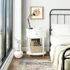 Aurora White End Table
