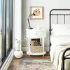 Aurora White End Table