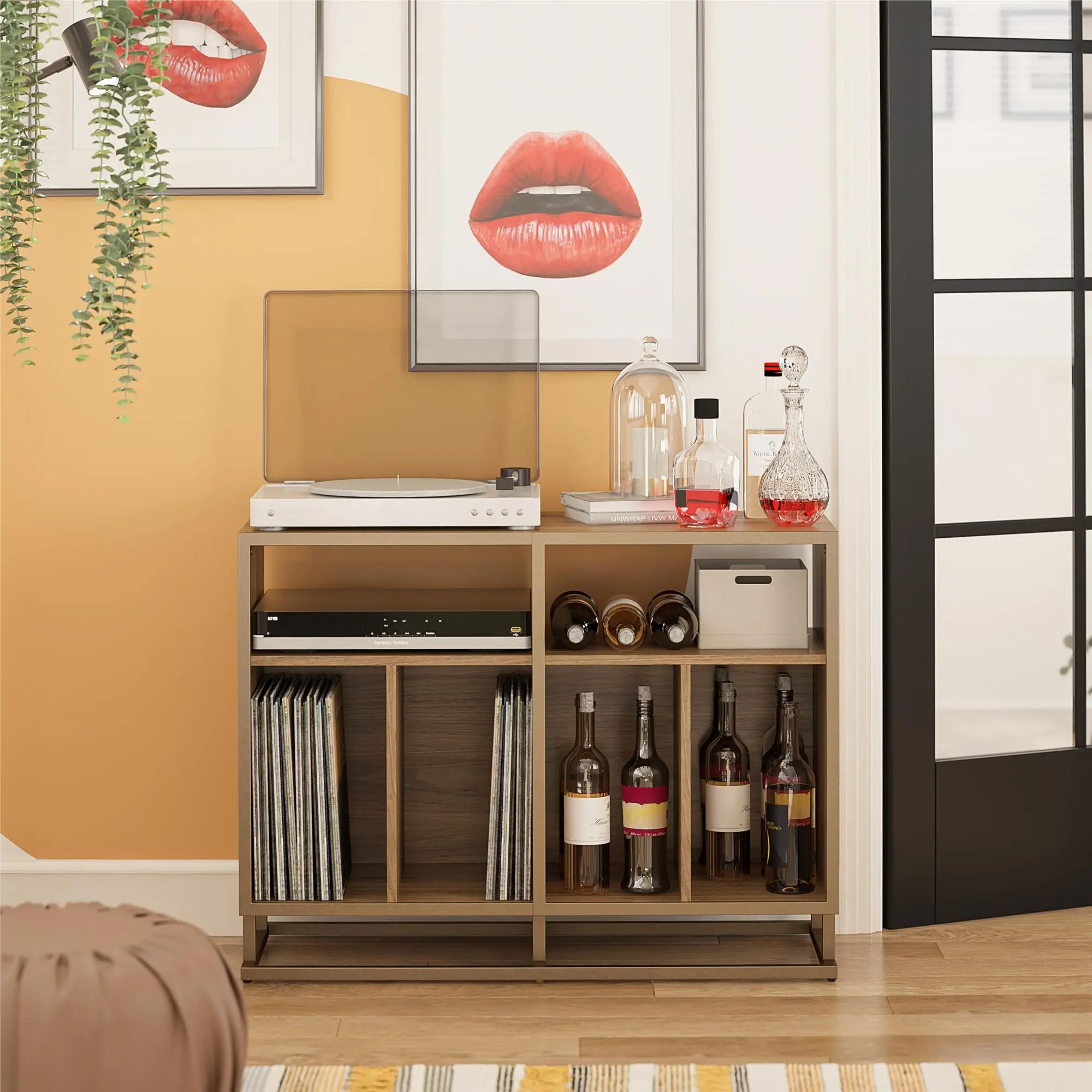 Regal Brown Double Wide Record Station-2
