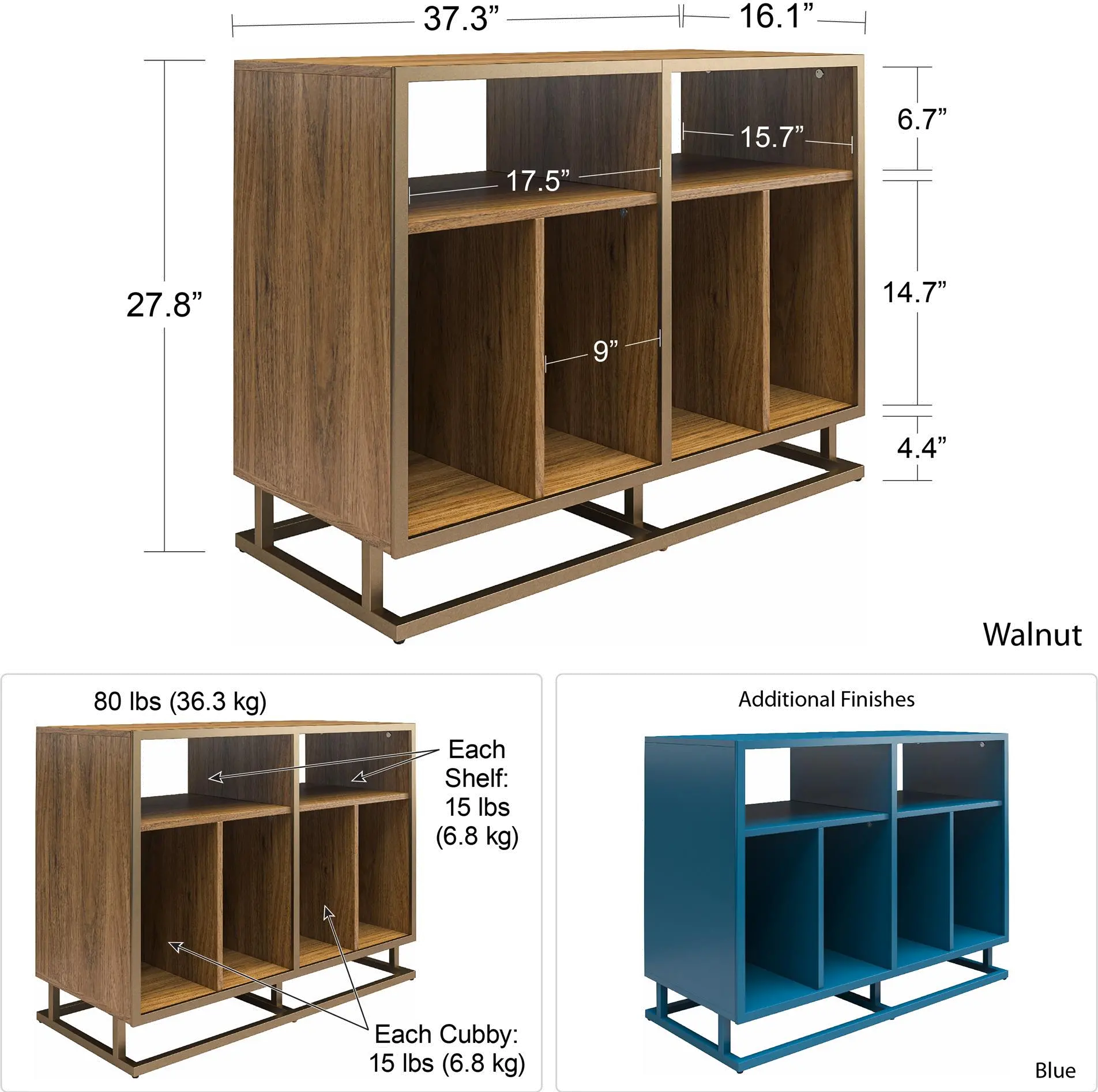 Regal Brown Double Wide Record Station-8