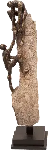 23 Inch Bronze Rock Climbing Decor