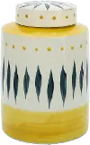 9 Inch Ivory Tribal Jar