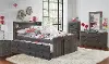 Rocky Gray Full Captain's Bed with Trundle