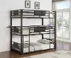 Rogen Dark Bronze Triple Bunk Bed