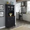 Homestyles Black Buffet with Hutch