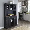 5100-0046-42 Homestyles Black Buffet with Hutch