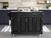 Create-A-Cart Black Kitchen Cart with Granite Top