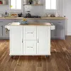 4516-95 Dolly Madison Off-White Kitchen Cart with Drop Leaf
