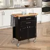 4508-95 Dolly Madison Small Black Kitchen Rolling Cart