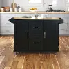 4517-95 Dolly Madison Black Kitchen Cart with Drop Leaf