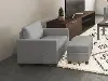 2001-18-FB02 Dylan Gray Armchair and Ottoman