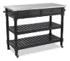 General Open Black Kitchen Cart