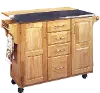 General Natural Kitchen Island with Gray Top