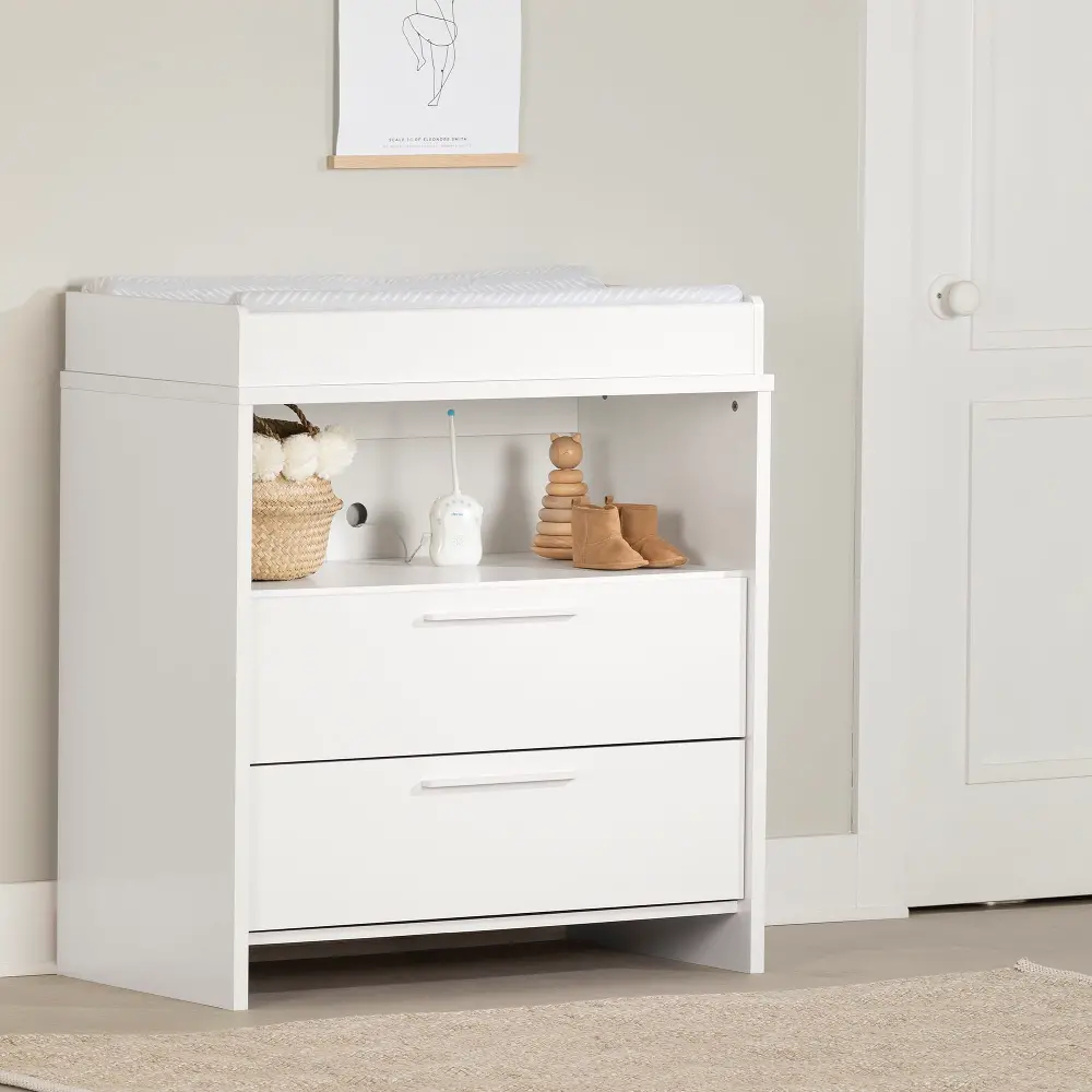 14160 Cookie White Changing Table - South Shore-1