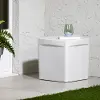 13790 Dalya White Square Outdoor Side Table - South Shore