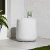 13794 Dalya White Round Outdoor Side Table - South Shore