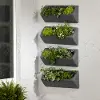 13802 Dalya Set of 4 Dark Gray Outdoor Wall Planters - South Shore
