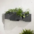 13806 Dalya Dark Gray Wall Planters, Set of 2 - South Shore