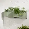 13808 Dalya Set of 2 Sage Green Outdoor Wall Planters - South Shore
