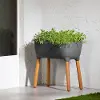 13810 Dalya Dark Gray Raised Planter - South Shore