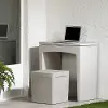 14239 Dalya Greige Small Outdoor Desk with Bench - South Shore