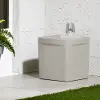 14240 Dalya Greige Square Outdoor Side Table - South Shore