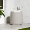 14241 Dalya Greige Round Outdoor Side Table - South Shore