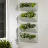 14242 Dalya Greige Wall Planters, Set of 4
