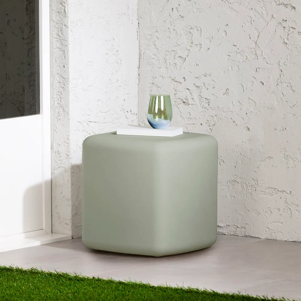 14255 Dalya Sage Green Outdoor Side Table - South Shore-1