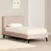 13738 Maliza Pale Pink Twin Upholstered Platform Bed - South Shore