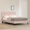 13739 Maliza Pale Pink Full Upholstered Complete Platform Bed