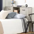 14501 Ulysses Gray Oak Full Bookcase Headboard - South Shore