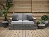 6801-60 Boca Raton Gray Outdoor Loveseat