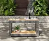 6801-22 Boca Raton Brown Outdoor Sofa Table