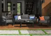 Grayton Gray Outdoor Aluminum 4 Piece Set