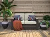 6800-60 Palm Springs Brown Outdoor Loveseat