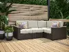 Palm Springs Brown Outdoor 4 Seat Sectional